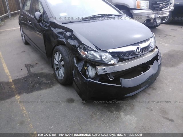 19XFA1F90BE023453 - 2011 HONDA CIVIC EXL BLACK photo 6