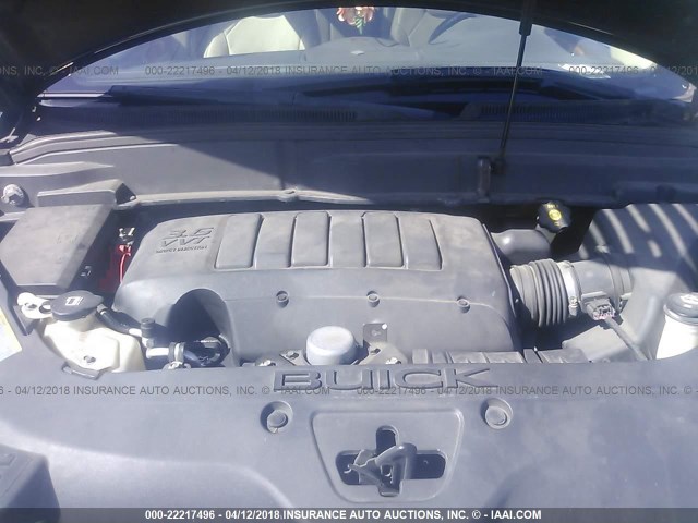 5GALRBED7AJ227001 - 2010 BUICK ENCLAVE CXL ყავისფერი ფოტო 10