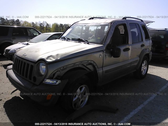 1J4GL48K26W203555 - 2006 JEEP LIBERTY SPORT GRAY photo 2