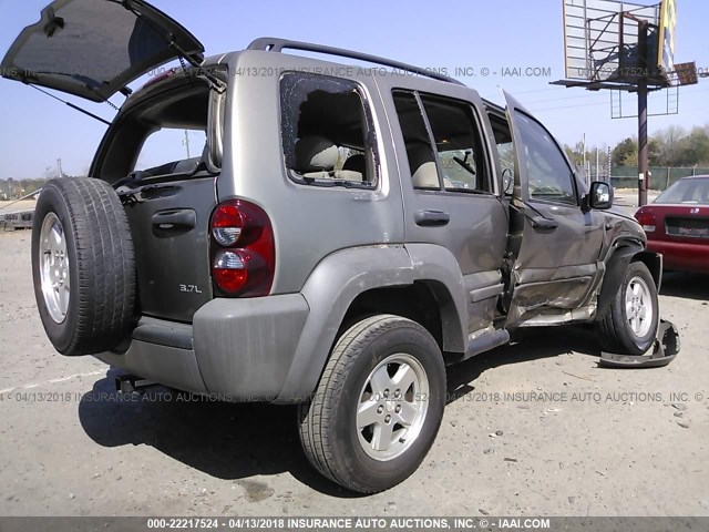 1J4GL48K26W203555 - 2006 JEEP LIBERTY SPORT GRAY photo 4