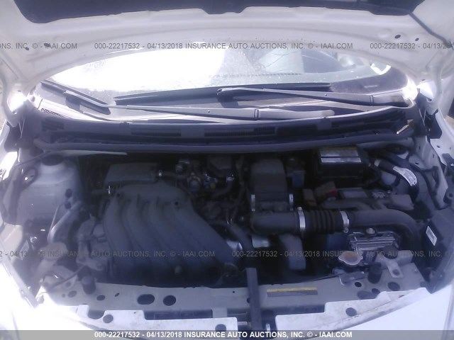 3N1CE2CP8EL437390 - 2014 NISSAN VERSA NOTE S/S PLUS/SV/SL WHITE photo 10