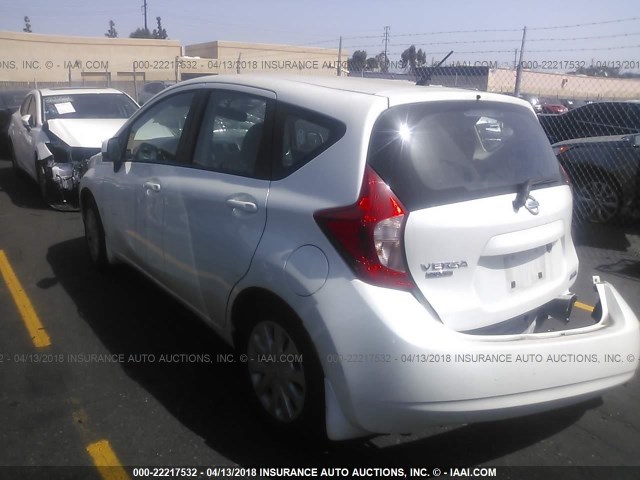 3N1CE2CP8EL437390 - 2014 NISSAN VERSA NOTE S/S PLUS/SV/SL WHITE photo 3