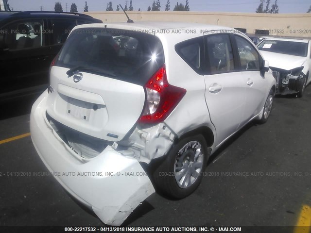 3N1CE2CP8EL437390 - 2014 NISSAN VERSA NOTE S/S PLUS/SV/SL WHITE photo 4
