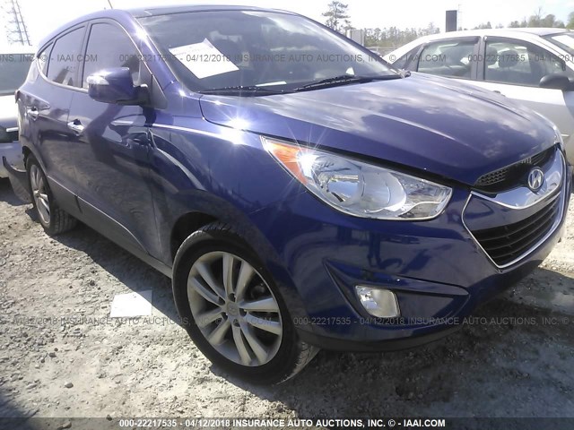 KM8JU3AC1DU633104 - 2013 HYUNDAI TUCSON GLS/LIMITED BLUE photo 1