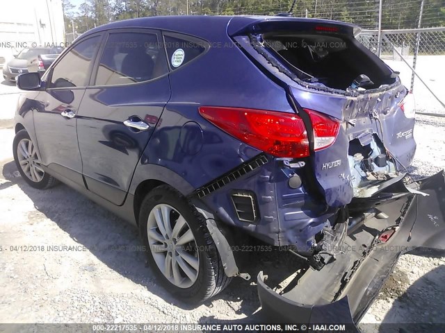 KM8JU3AC1DU633104 - 2013 HYUNDAI TUCSON GLS/LIMITED ლურჯი ფოტო 3