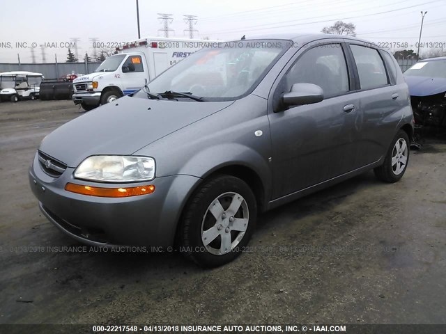 KL1TD66688B155550 - 2008 CHEVROLET AVEO LS GRAY photo 2