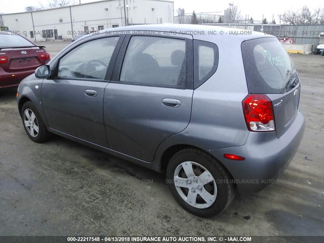 KL1TD66688B155550 - 2008 CHEVROLET AVEO LS GRAY photo 3