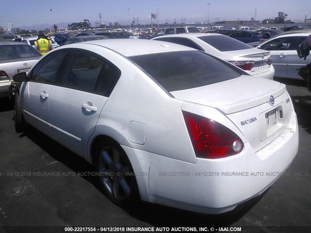 1N4BA41E86C826910 - 2006 NISSAN MAXIMA SE/SL WHITE photo 3