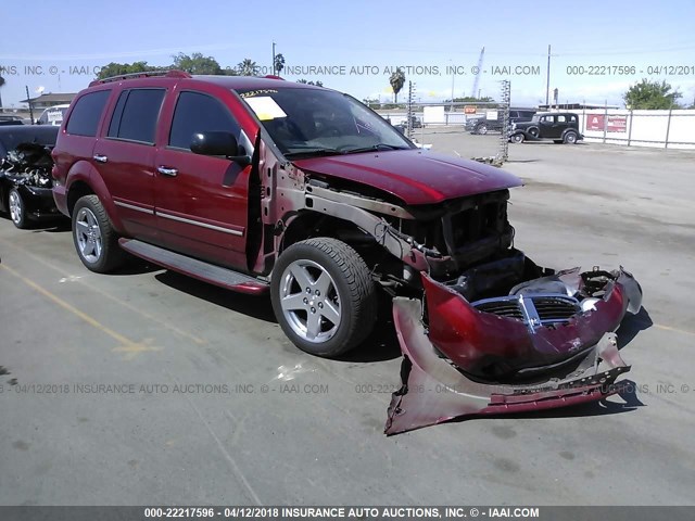 1D8HD58208F159394 - 2008 DODGE DURANGO LIMITED RED photo 1