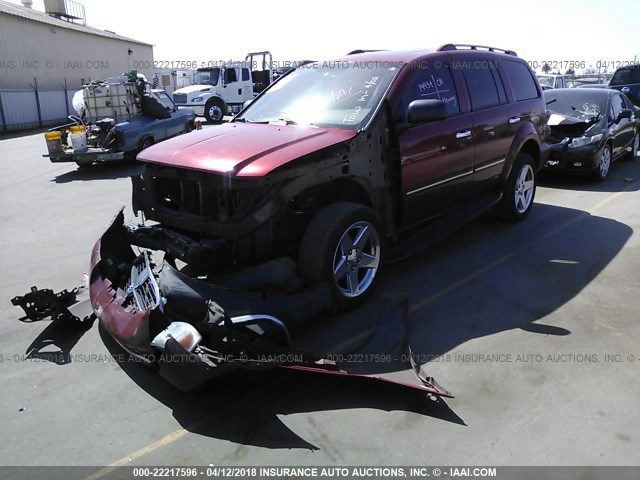 1D8HD58208F159394 - 2008 DODGE DURANGO LIMITED RED photo 2