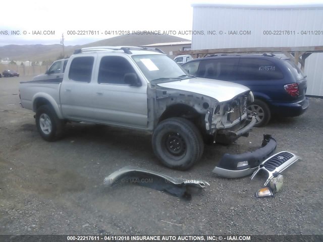 5TEHN72N52Z022407 - 2002 TOYOTA TACOMA DOUBLE CAB SILVER photo 1