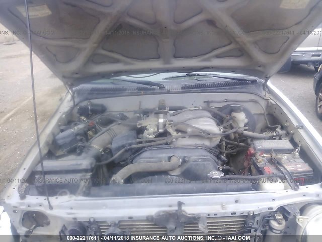 5TEHN72N52Z022407 - 2002 TOYOTA TACOMA DOUBLE CAB ვერცხლისფერი ფოტო 10