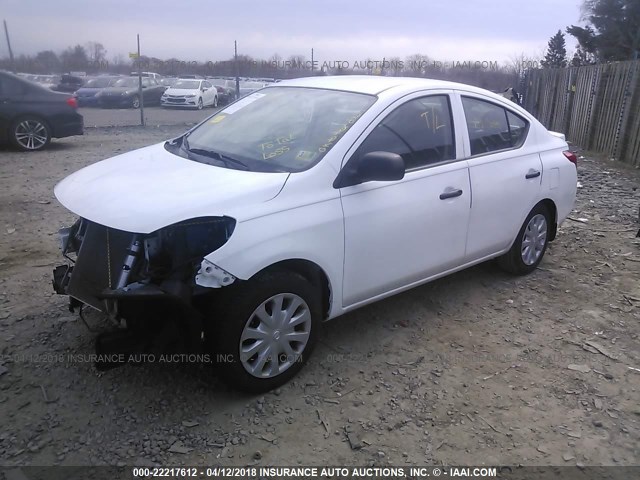 3N1CN7AP2EL838482 - 2014 NISSAN VERSA S/S PLUS/SV/SL WHITE photo 2