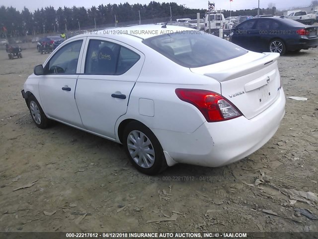 3N1CN7AP2EL838482 - 2014 NISSAN VERSA S/S PLUS/SV/SL WHITE photo 3