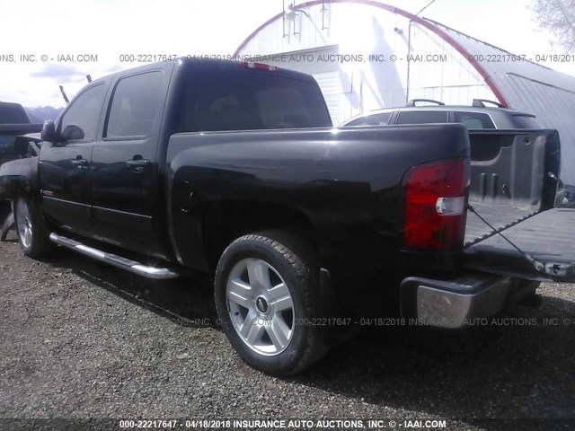 2GCEK13Y371700407 - 2007 CHEVROLET SILVERADO K1500 CREW CAB BLACK photo 3