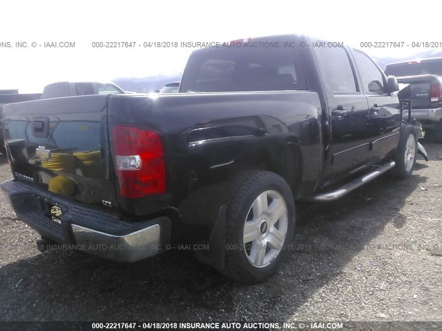 2GCEK13Y371700407 - 2007 CHEVROLET SILVERADO K1500 CREW CAB BLACK photo 4