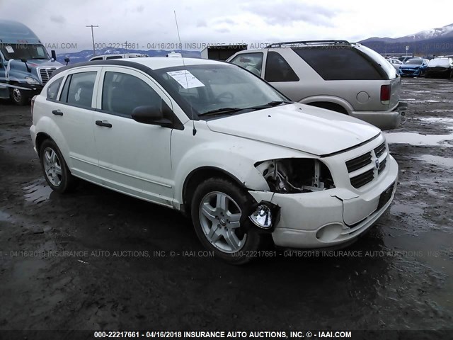 1B3HB48B57D375543 - 2007 DODGE CALIBER SXT WHITE photo 1