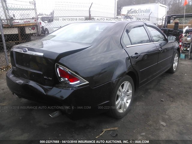 3FAHP08197R110797 - 2007 FORD FUSION SEL BLACK photo 4