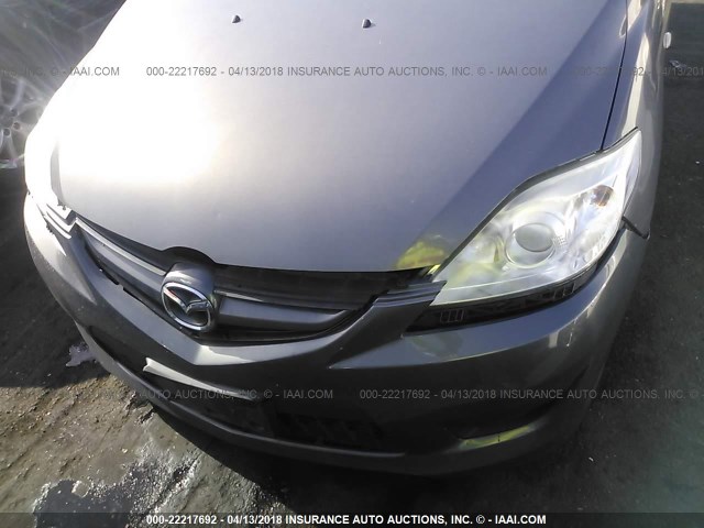 JM1CR29L390350683 - 2009 MAZDA 5 GRAY photo 6