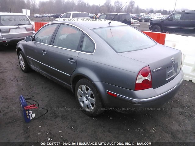 WVWAD63BX5P059581 - 2005 VOLKSWAGEN PASSAT GLS GRAY photo 3