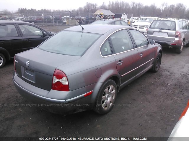 WVWAD63BX5P059581 - 2005 VOLKSWAGEN PASSAT GLS GRAY photo 4