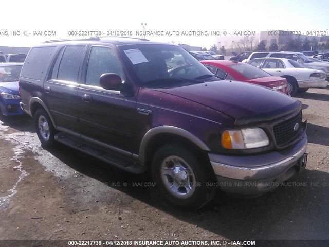 1FMEU17L81LB58520 - 2001 FORD EXPEDITION EDDIE BAUER BURGUNDY photo 1