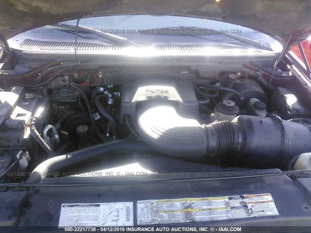 1FMEU17L81LB58520 - 2001 FORD EXPEDITION EDDIE BAUER BURGUNDY photo 10