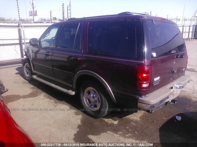 1FMEU17L81LB58520 - 2001 FORD EXPEDITION EDDIE BAUER BURGUNDY photo 3