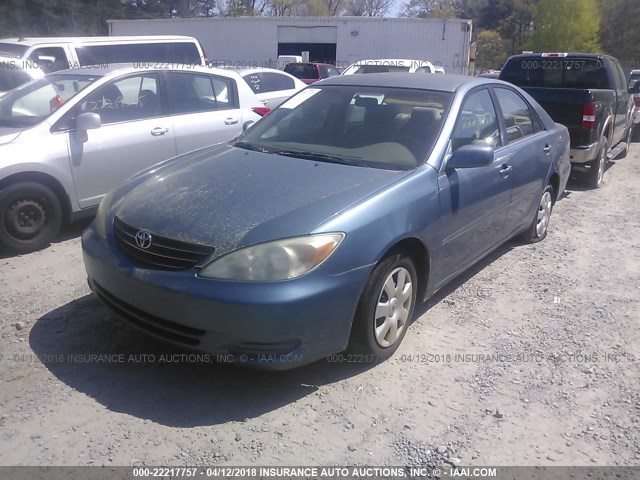 4T1BE32K03U664642 - 2003 TOYOTA CAMRY LE/XLE/SE BLUE photo 2