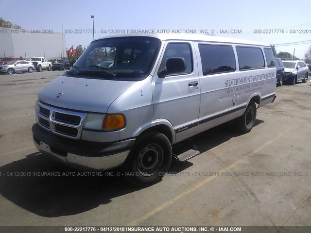 2B5WB35YXYK141861 - 2000 DODGE RAM WAGON B3500 GRAY photo 2