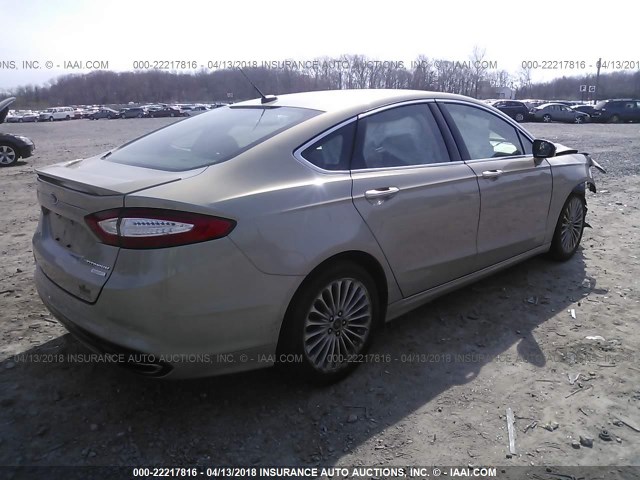 3FA6P0K95GR158660 - 2016 FORD FUSION TITANIUM GOLD photo 4