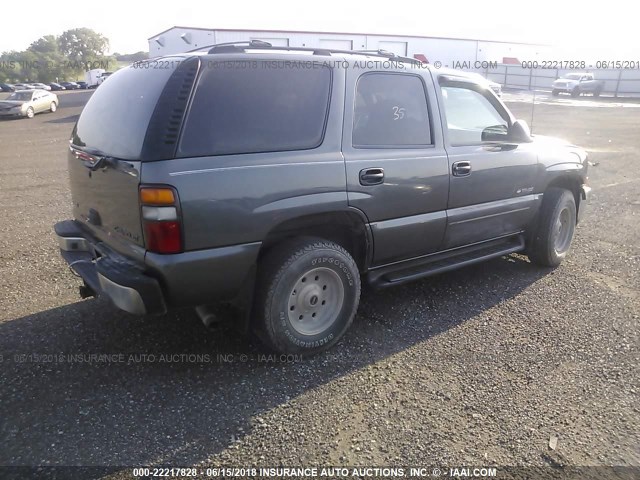 1GNEK13V22J270316 - 2002 CHEVROLET TAHOE K1500 GRAY photo 4