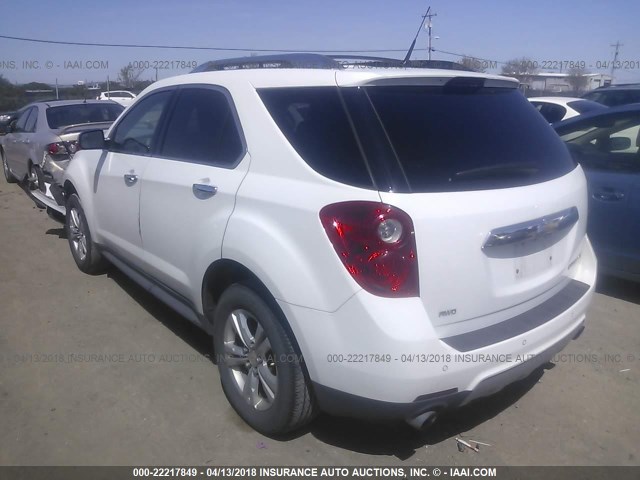 2GNFLGE59C6227978 - 2012 CHEVROLET EQUINOX LTZ WHITE photo 3