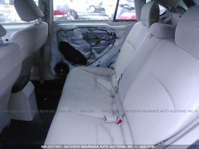 JF1GPAA66CH238143 - 2012 SUBARU IMPREZA WHITE photo 8