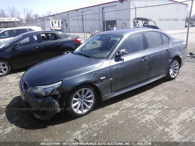 WBANW53588CT50234 - 2008 BMW 550 I GRAY photo 2