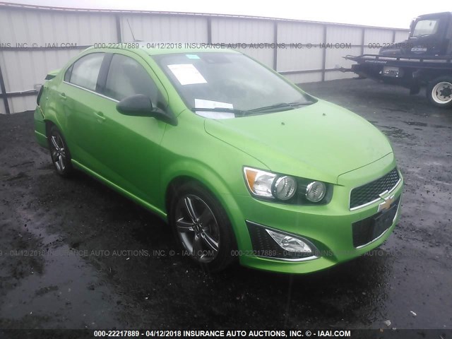 1G1JG5SB9F4210456 - 2015 CHEVROLET SONIC RS GREEN photo 1