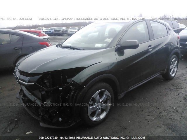 3CZRU6H34JM703557 - 2018 HONDA HR-V LX GREEN photo 2