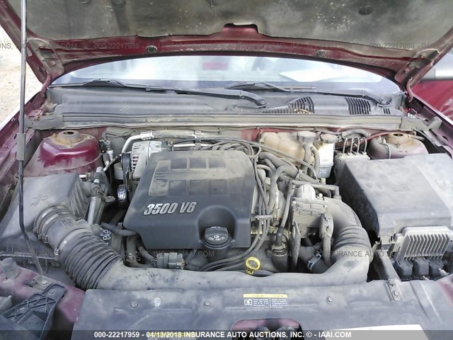1G1ZT54895F200402 - 2005 CHEVROLET MALIBU LS 栗色 照片 10