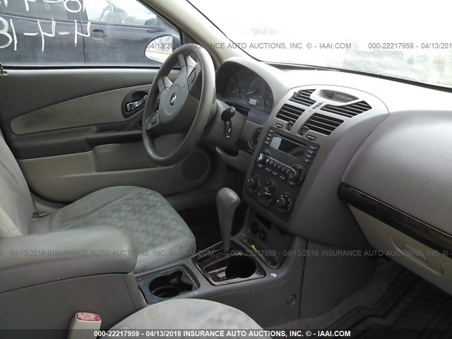 1G1ZT54895F200402 - 2005 CHEVROLET MALIBU LS 栗色 照片 5