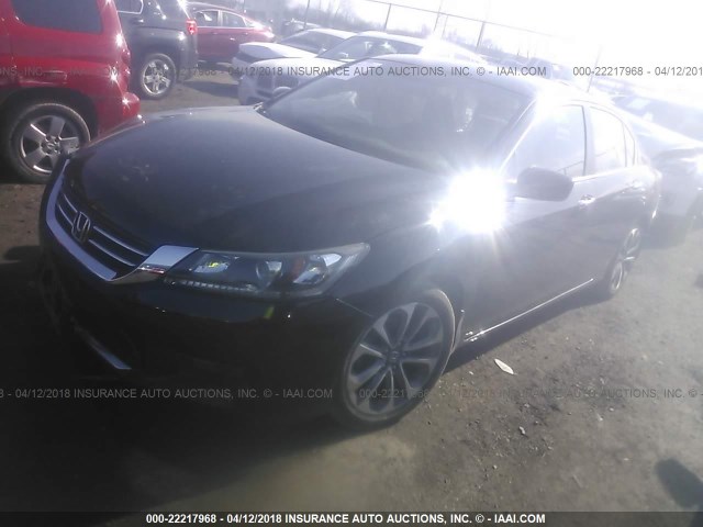 1HGCR2F50FA064612 - 2015 HONDA ACCORD SPORT Қара фото 2