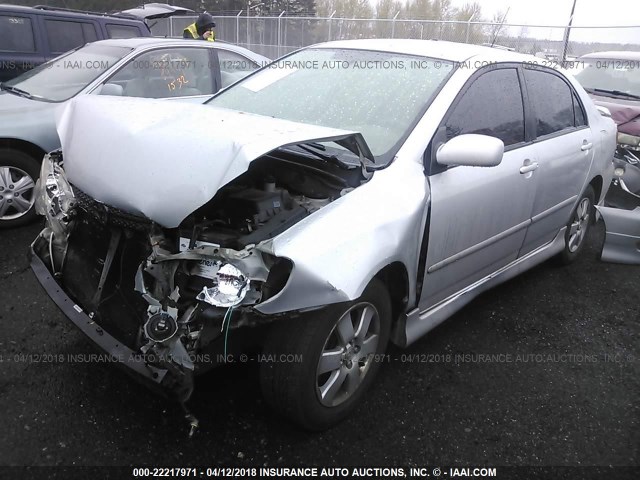 1NXBR32E85Z374425 - 2005 TOYOTA COROLLA CE/LE/S SILVER photo 2