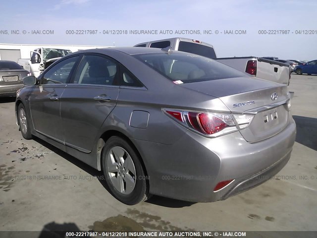 KMHEC4A4XCA058424 - 2012 HYUNDAI SONATA HYBRID GRAY photo 3