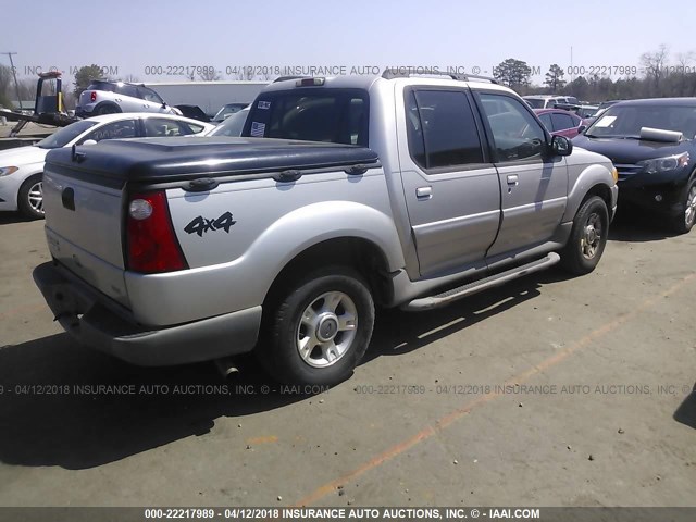 1FMZU77E32UD16974 - 2002 FORD EXPLORER SPORT TR  SILVER photo 4