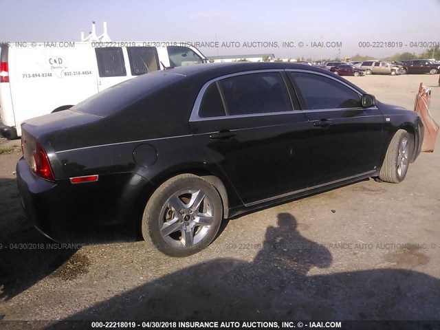 1G1ZH57B98F295248 - 2008 CHEVROLET MALIBU 1LT 黑色 照片 4