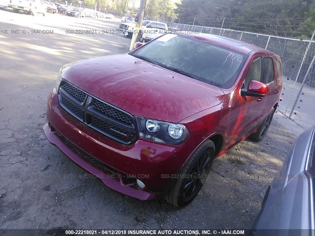 1C4RDHAG2DC686441 - 2013 DODGE DURANGO SXT RED photo 2