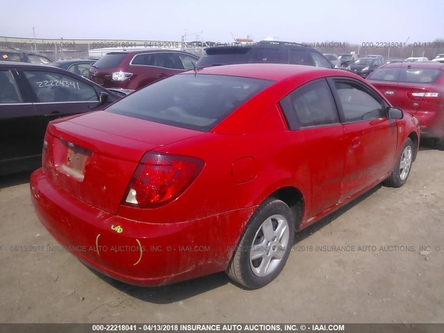 1G8AN15F37Z138527 - 2007 SATURN ION LEVEL 2 RED photo 4
