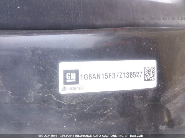 1G8AN15F37Z138527 - 2007 SATURN ION LEVEL 2 RED photo 9