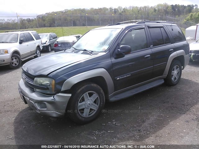 1GNDT13SX32276827 - 2003 CHEVROLET TRAILBLAZER  BLACK photo 2