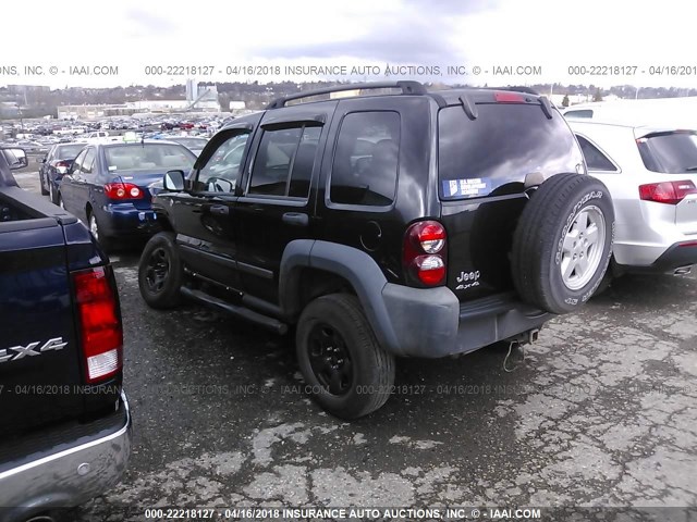 1J4GL48K86W287140 - 2006 JEEP LIBERTY SPORT BLACK photo 3