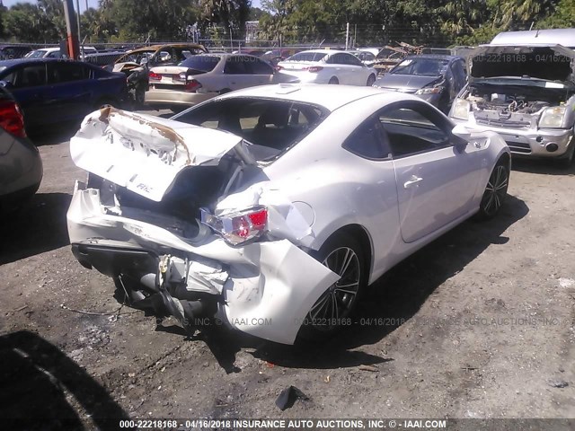 JF1ZNAA19E8702967 - 2014 TOYOTA SCION FR-S WHITE photo 4